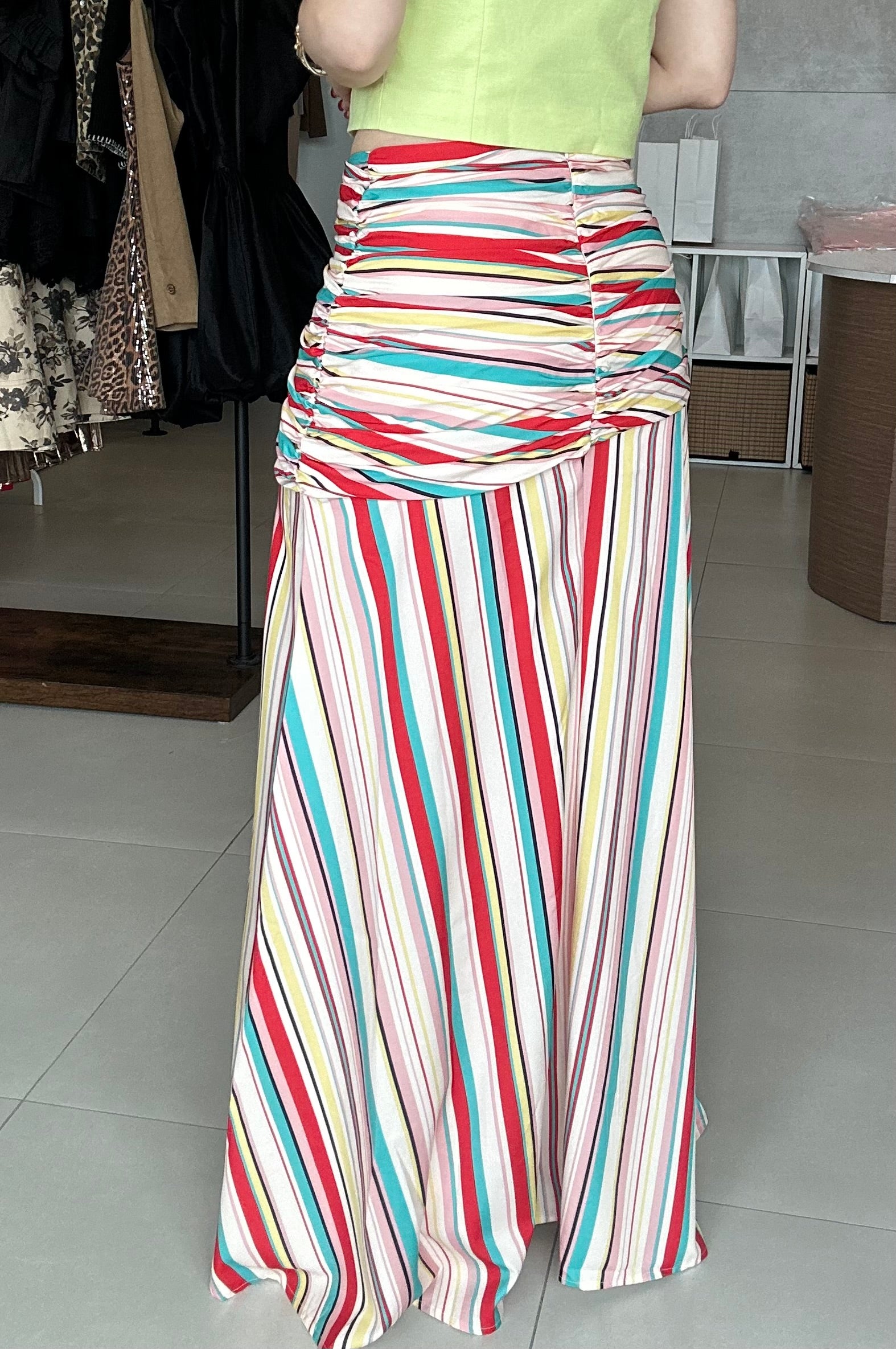 Multicolor Stripe Skirt