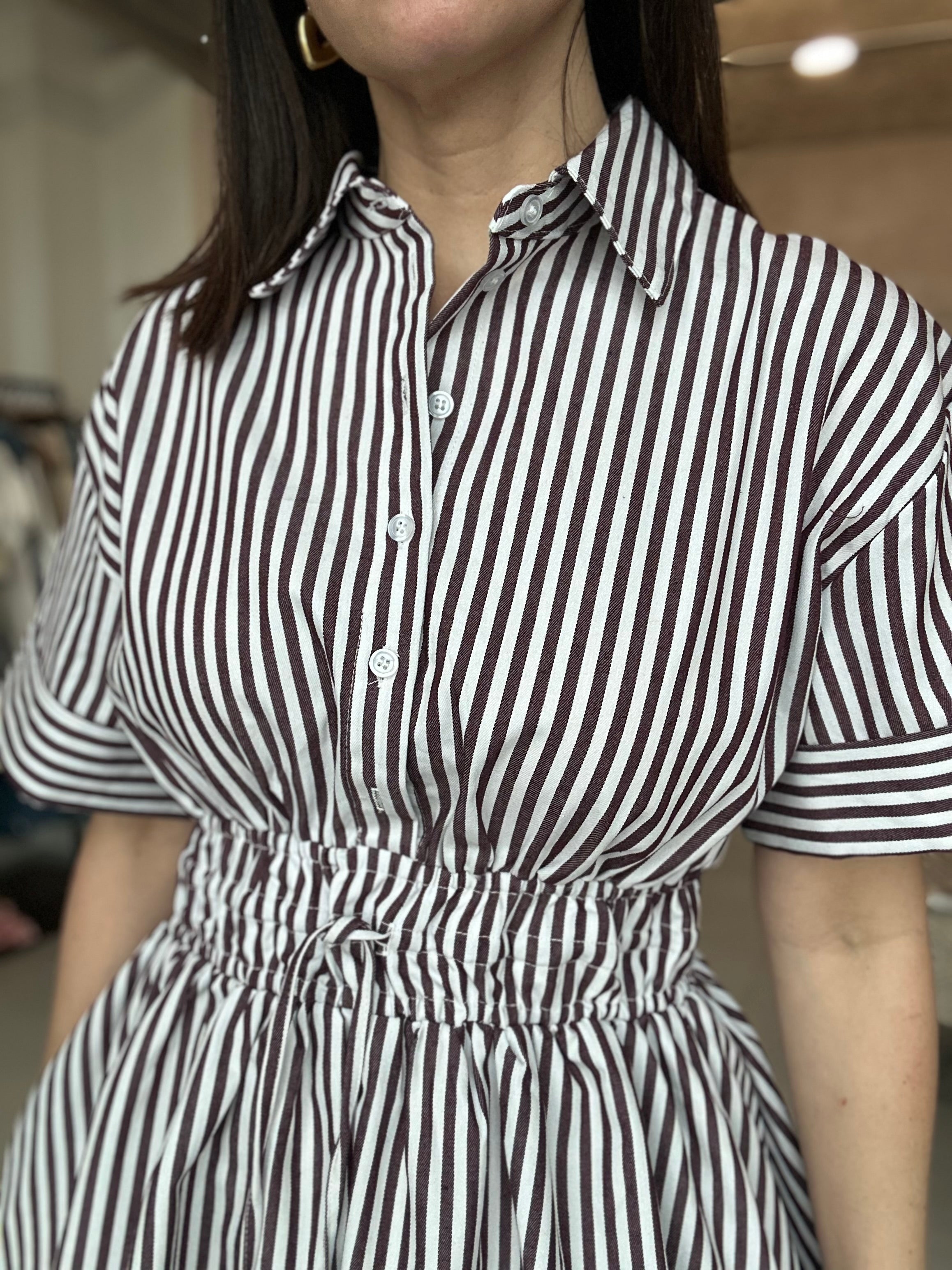 Striped Short Dress