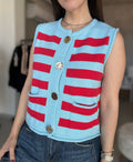 Striped Buttoned Sweater