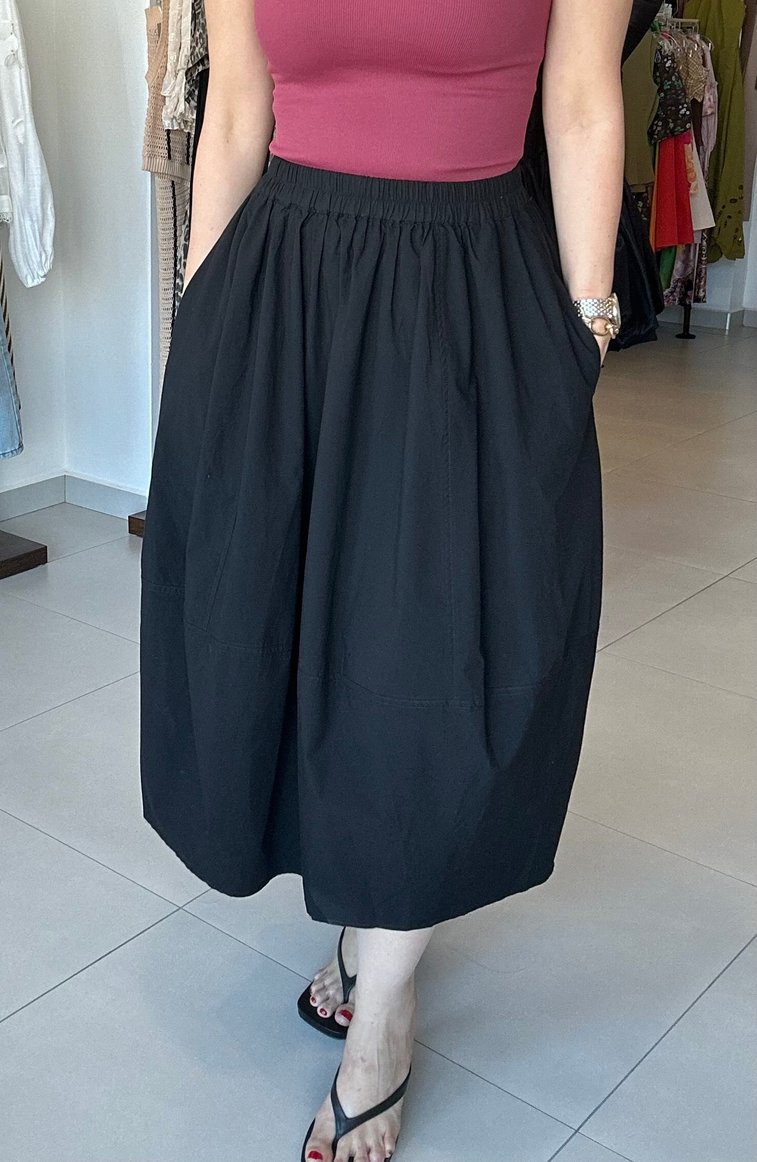 Poplin Balloon Skirt