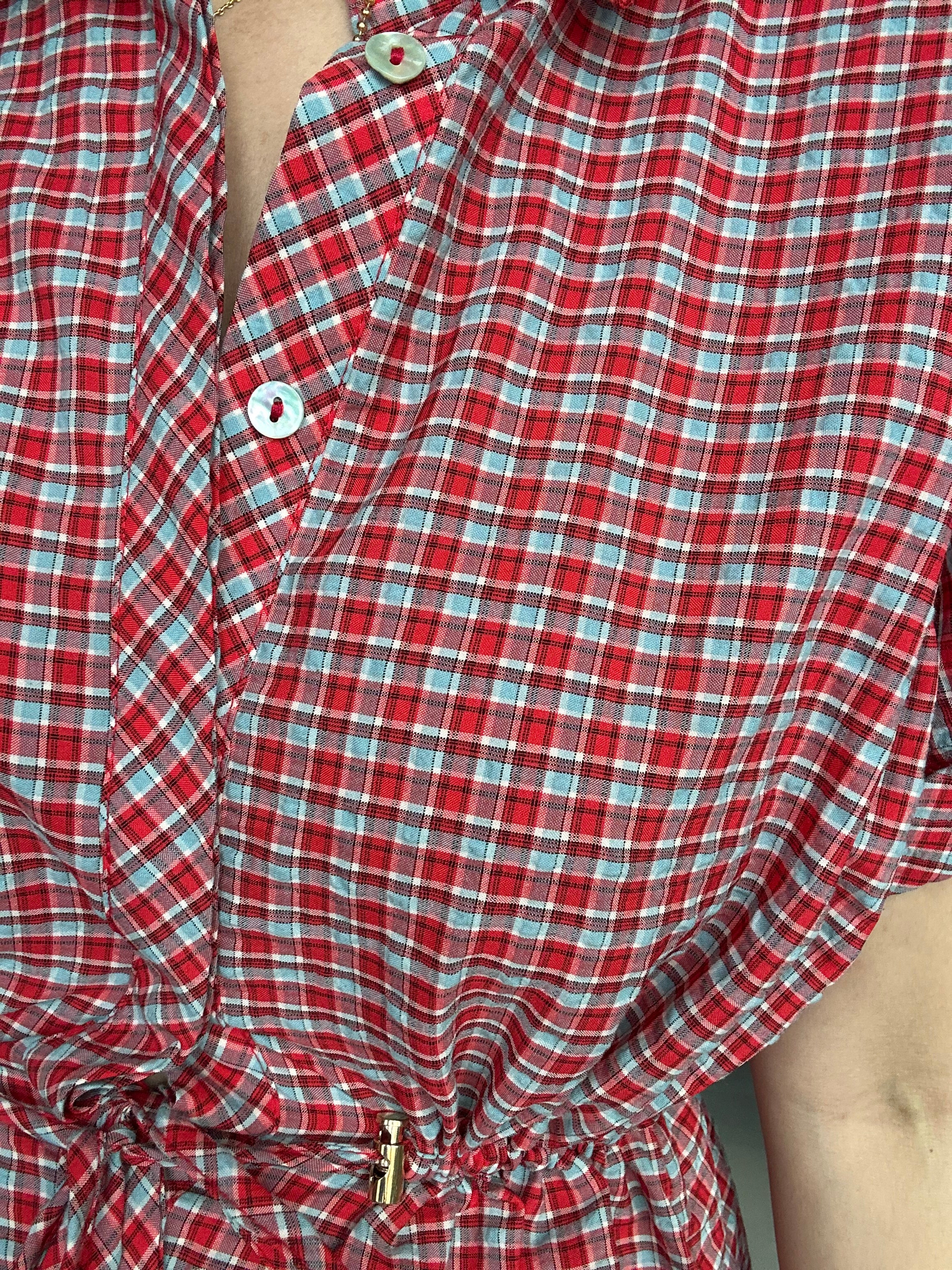 Waist Tie Short Sleeve Top