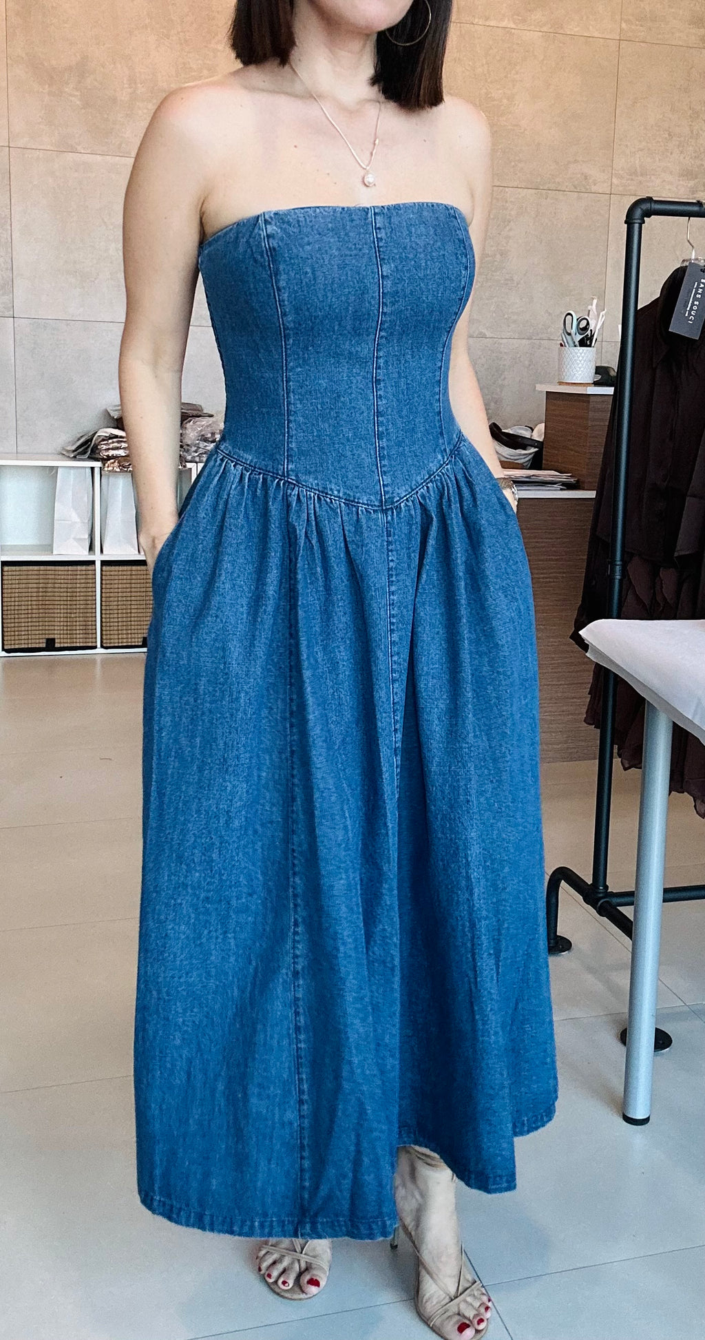 Denim Midi Dress