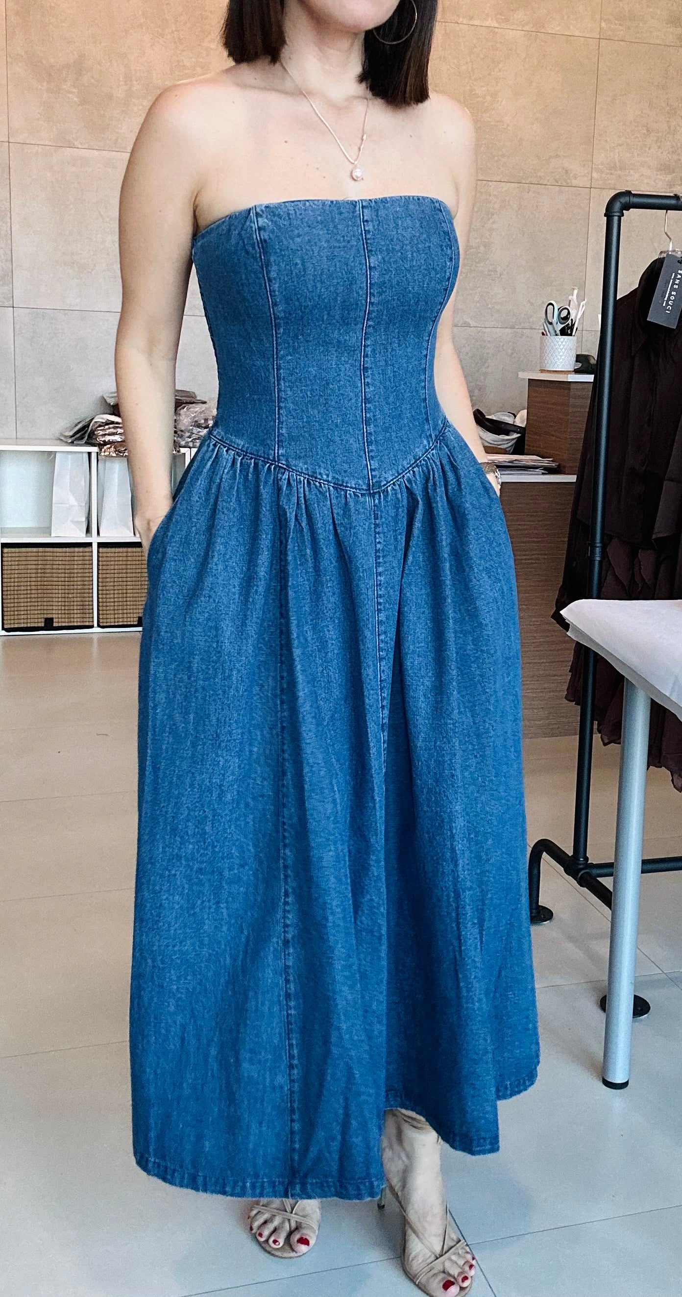 Denim Midi Dress