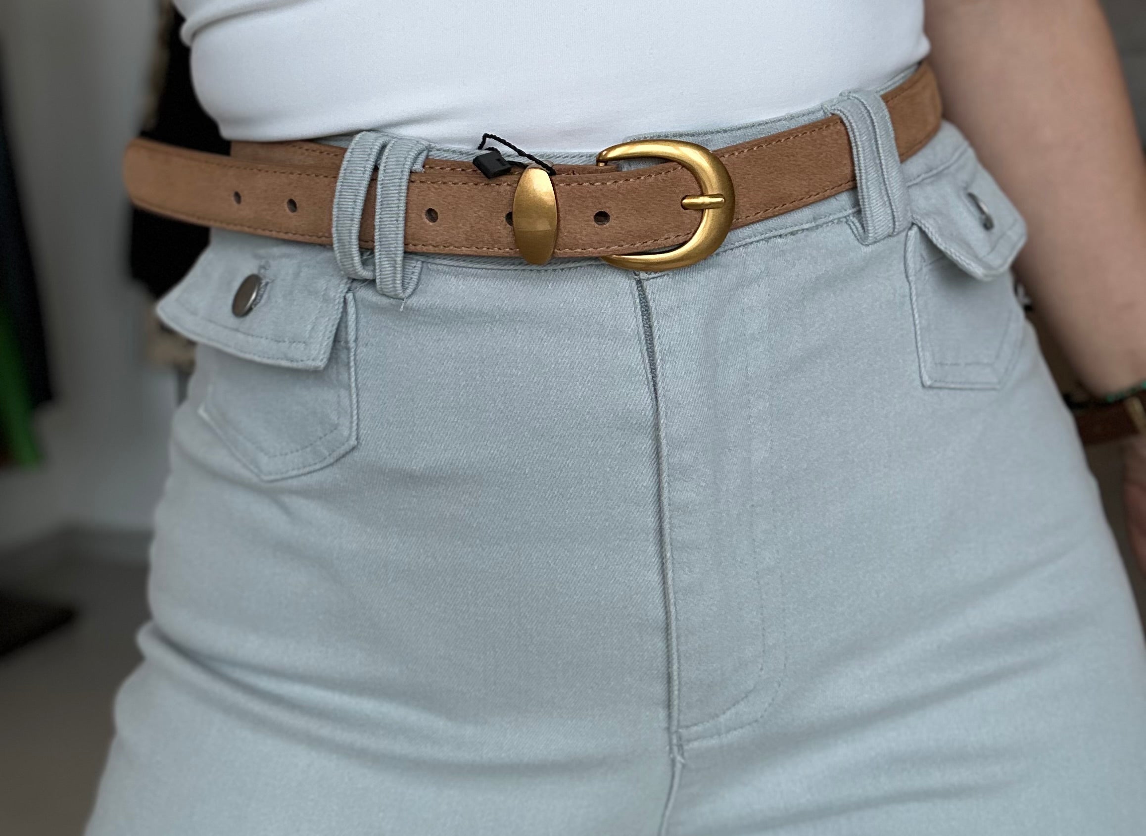 Sand Suede Belt (Genuine Leather)