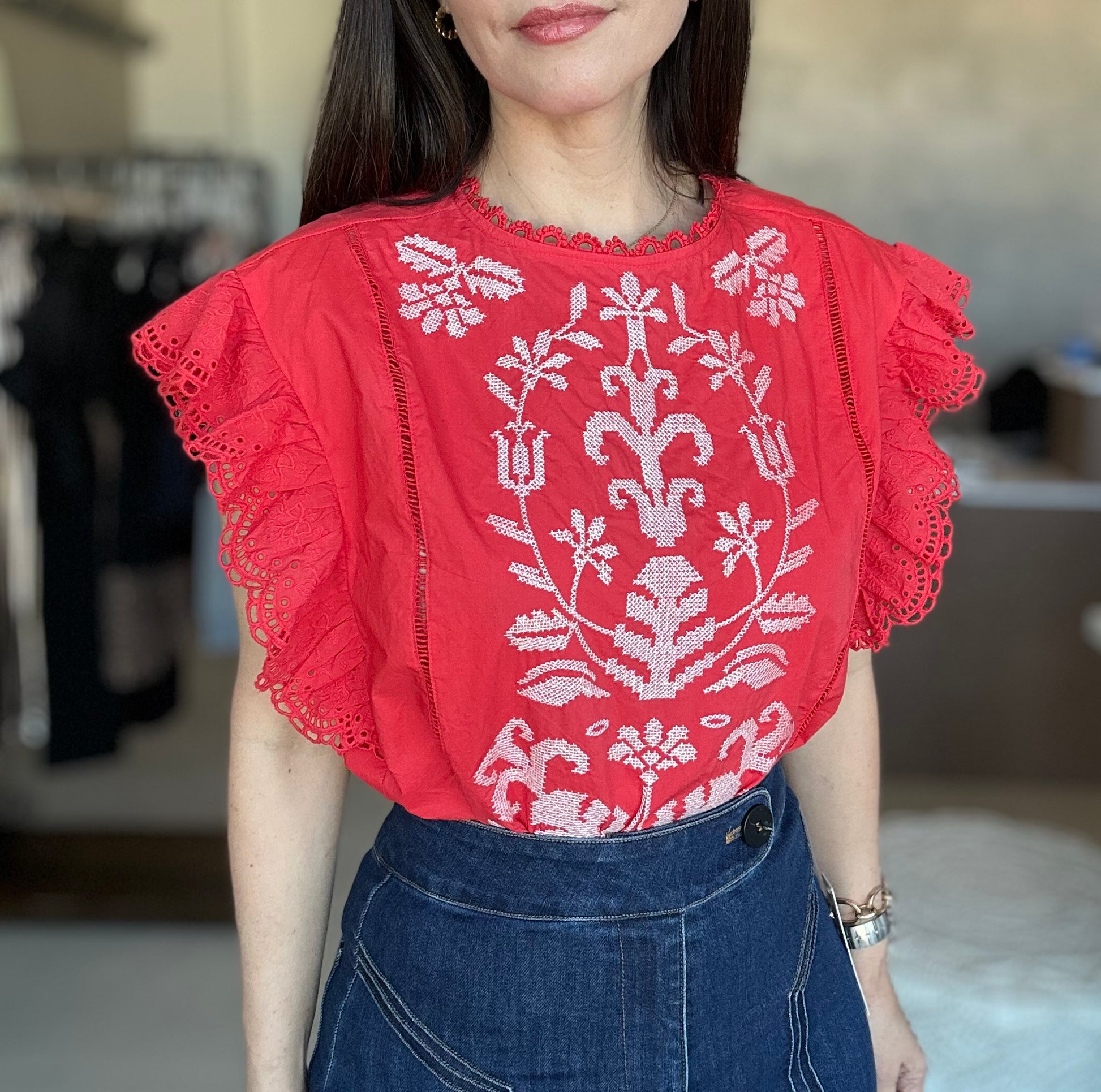 Flutter Sleeve Top