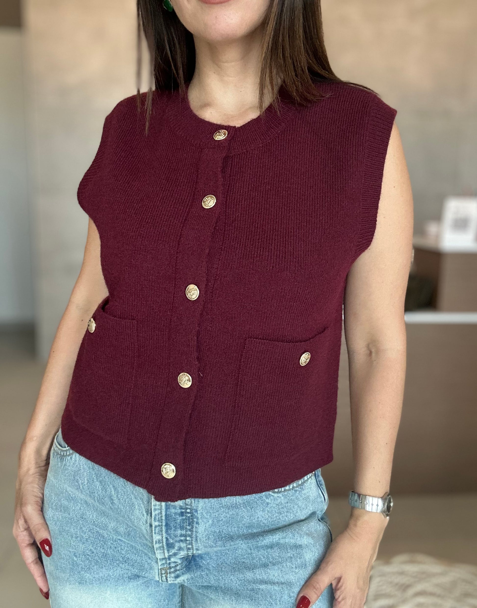 Deep Wine Vest
