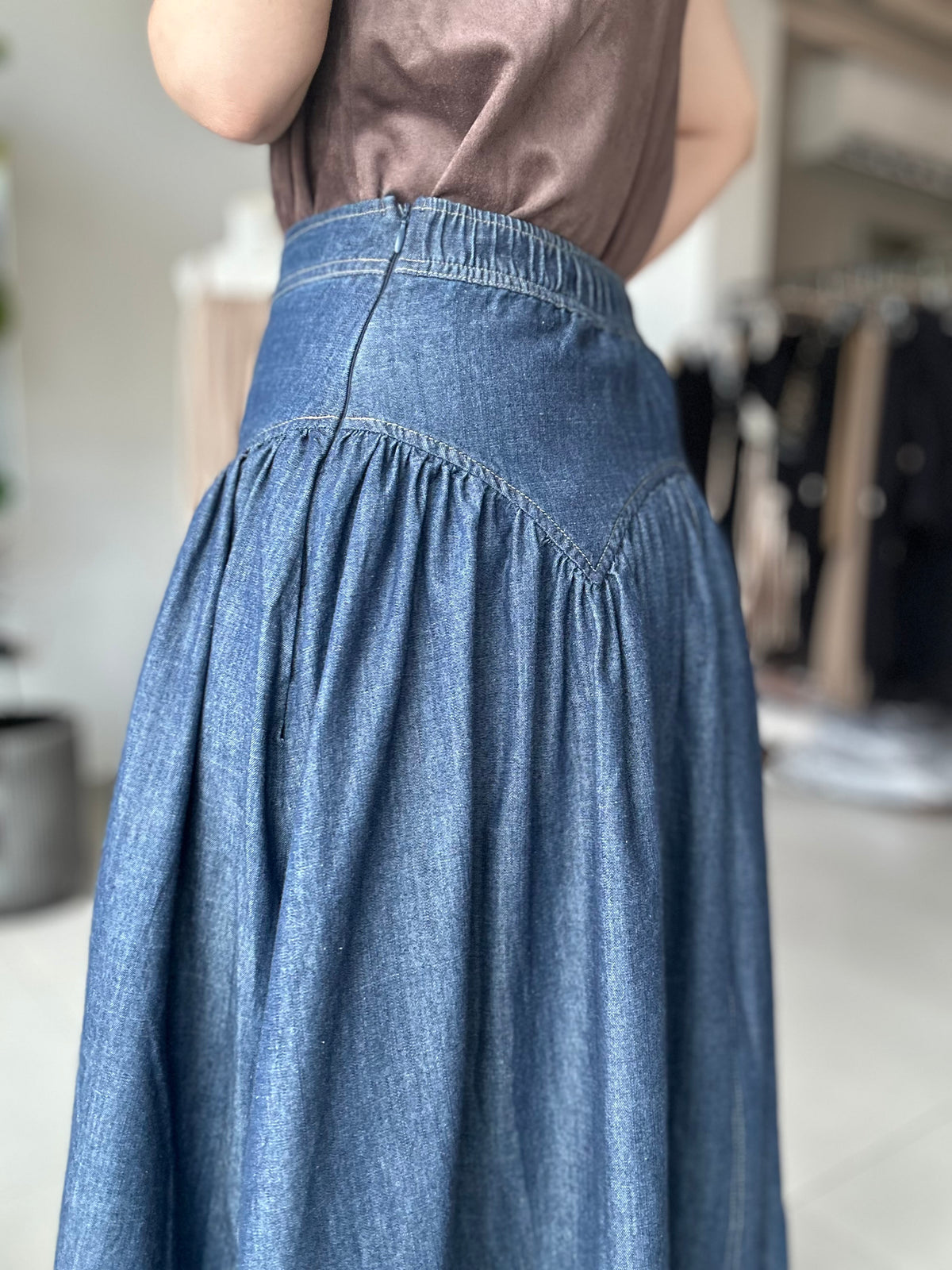 Midi Denim Skirt