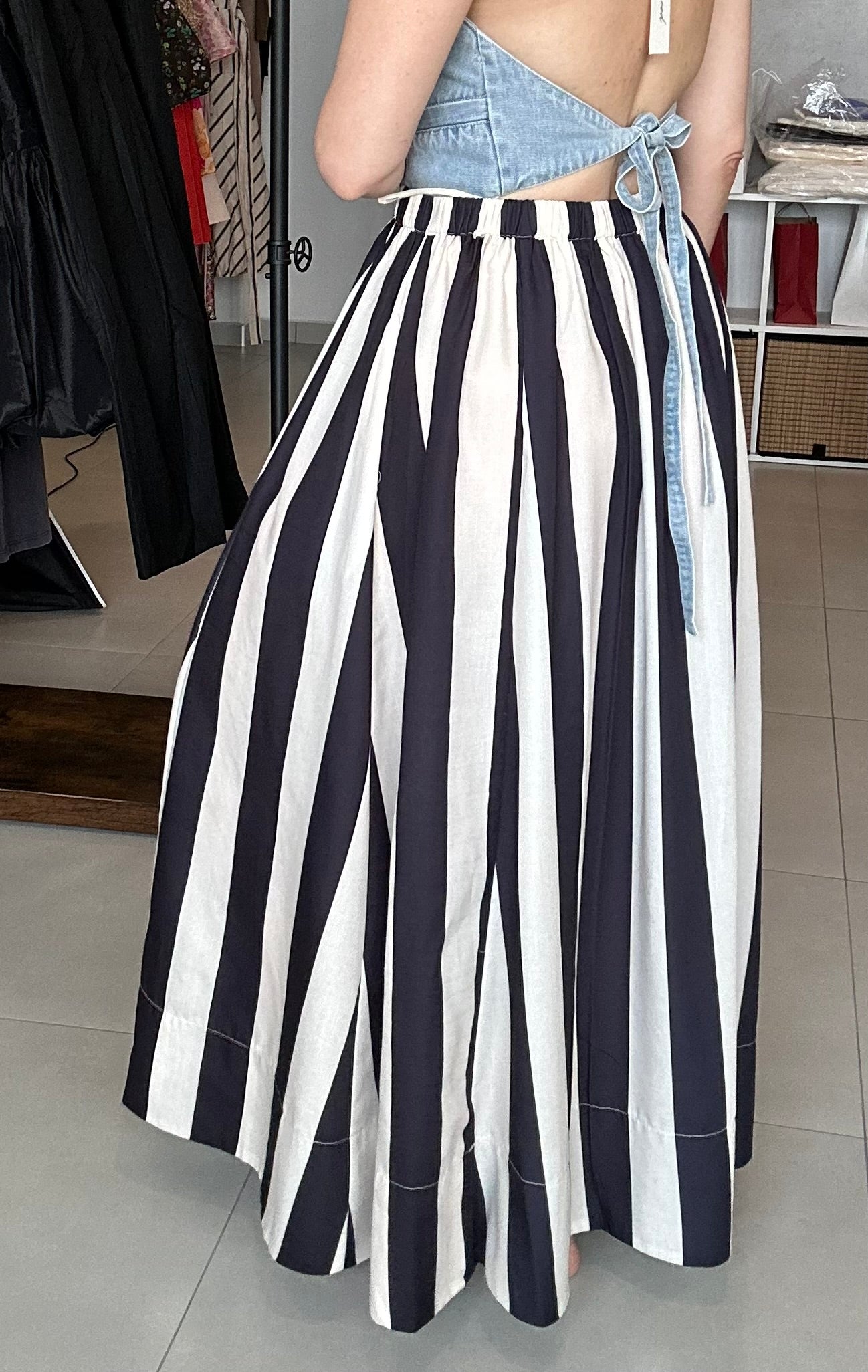 Striped Maxi Skirt