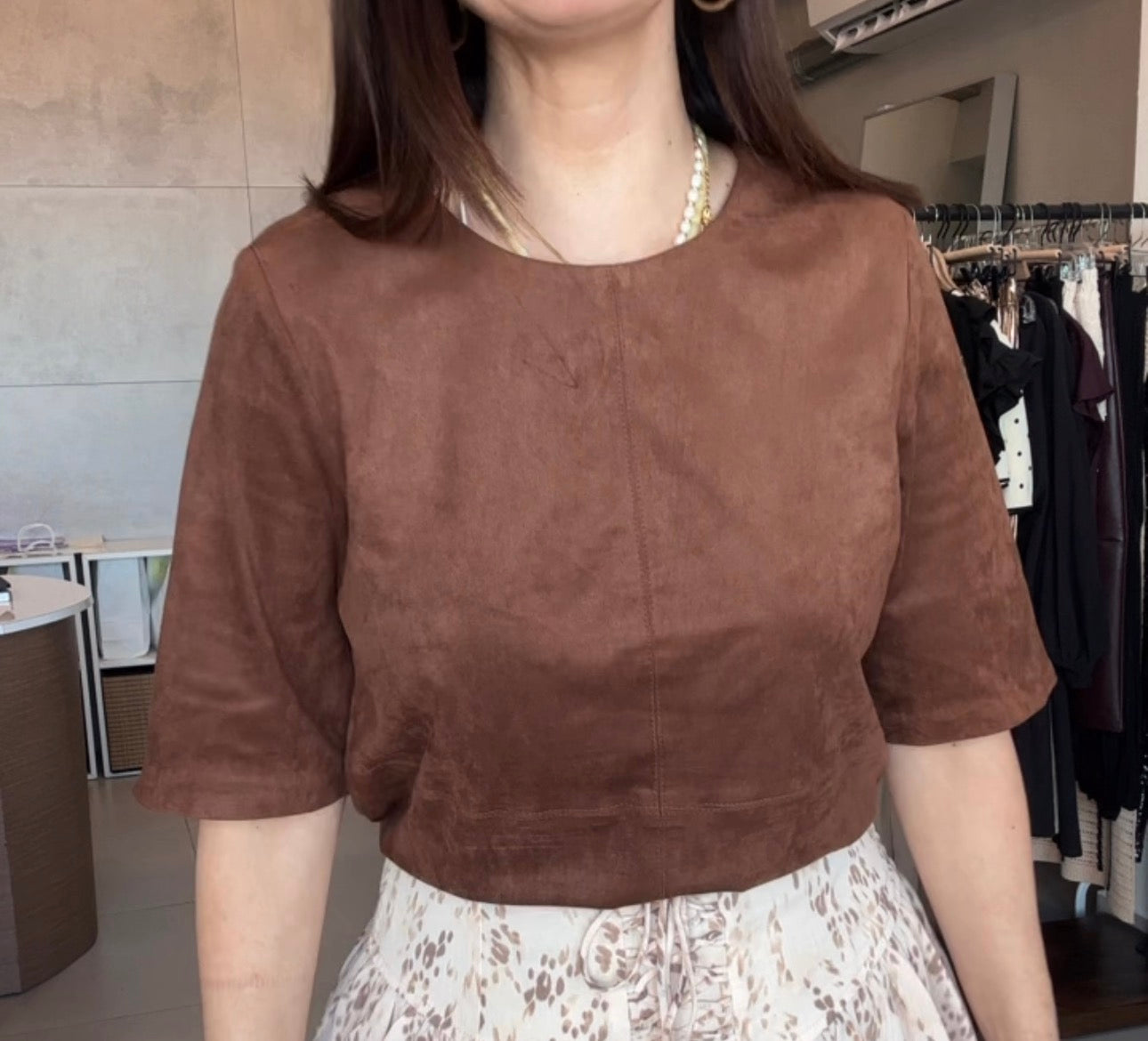 Suede Top