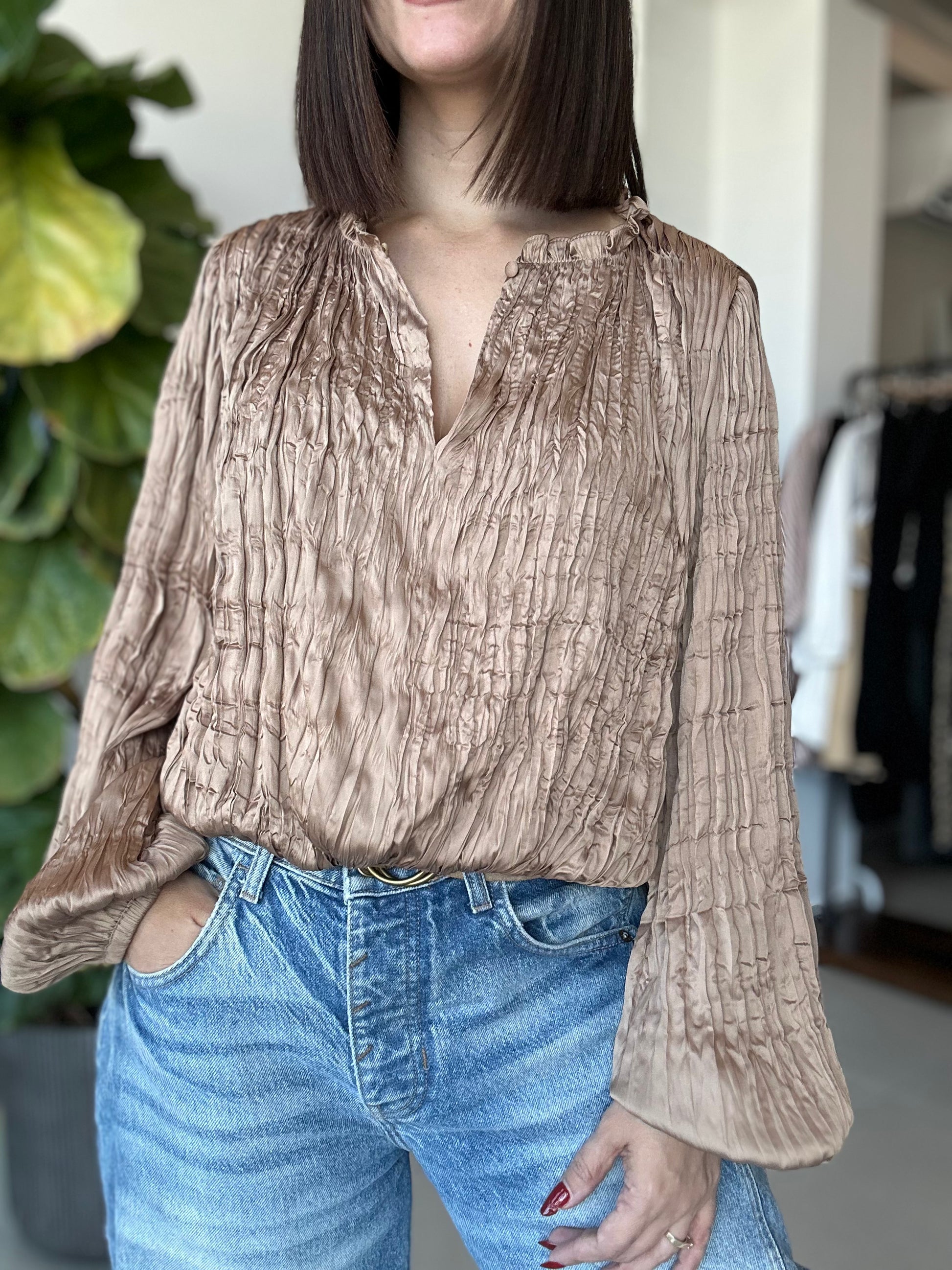 Wrinkled  Blouse
