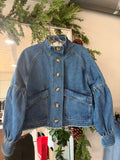 Balloon Sleeve Denim Jacket