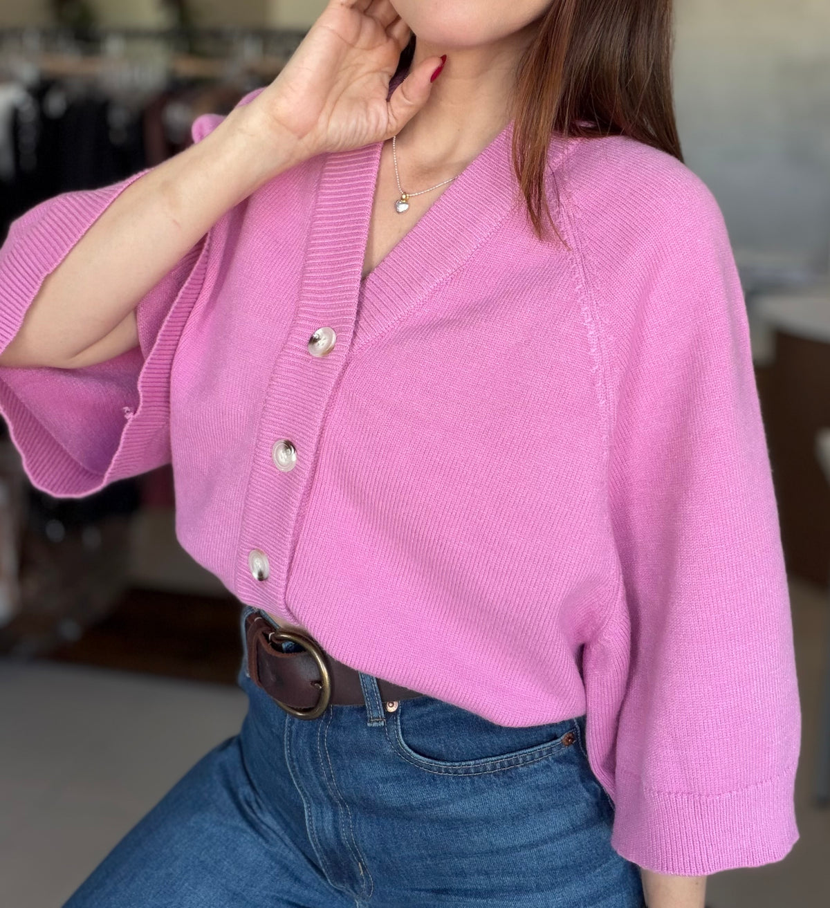 Pink Cardigan