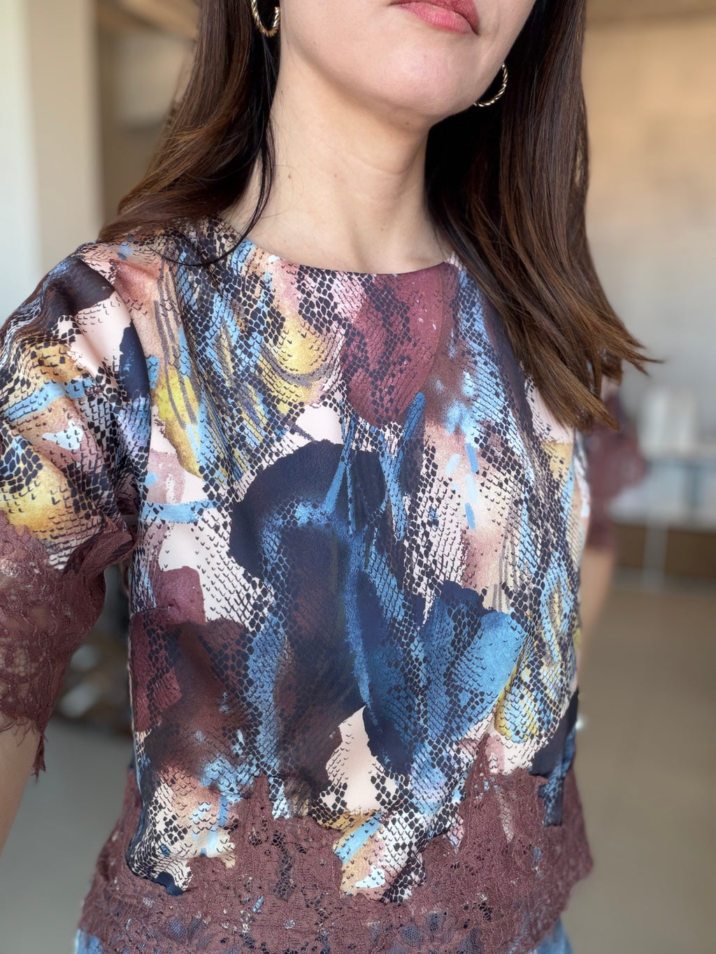 Blue Python Blouse