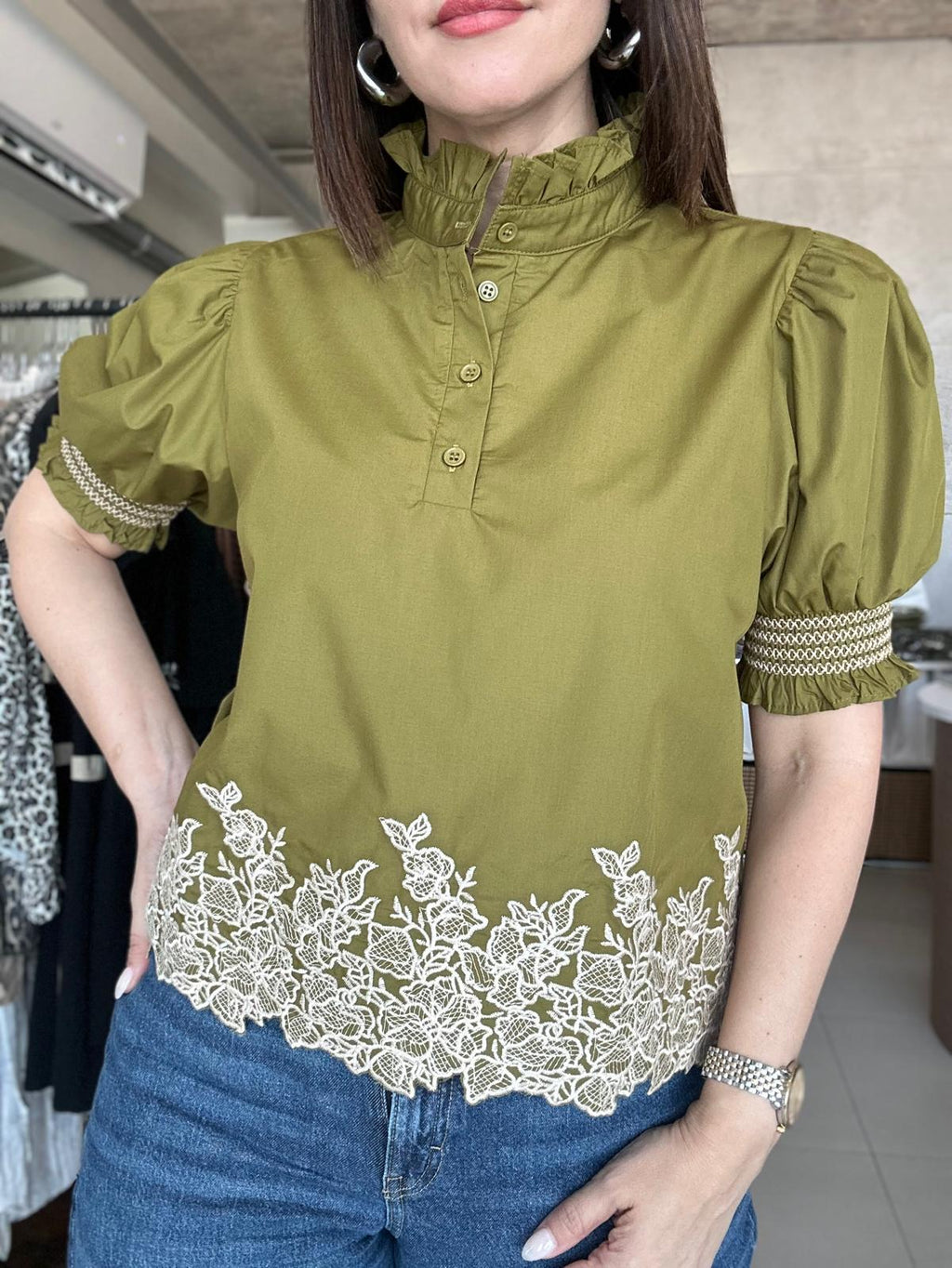 Embroidered Detail Blouse