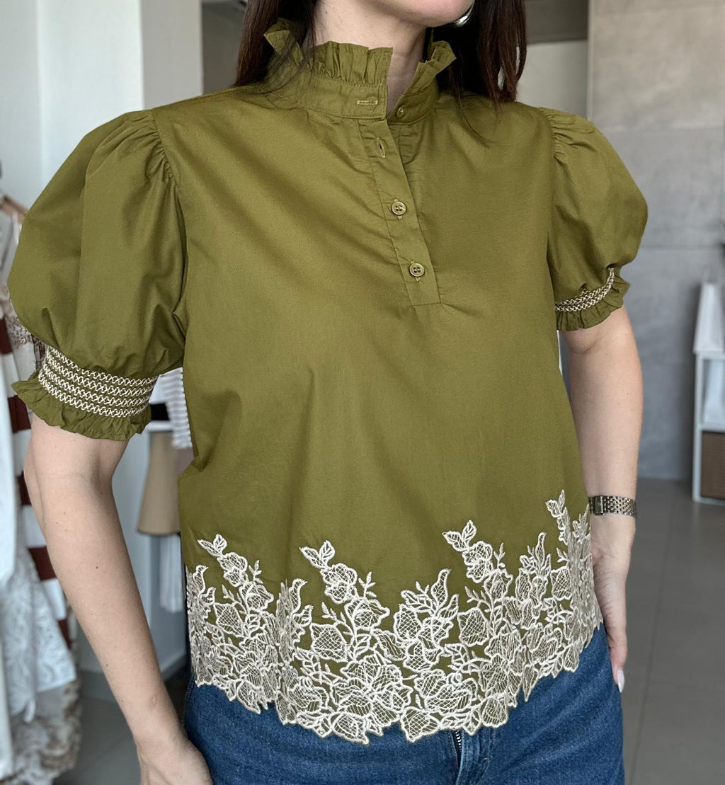 Embroidered Detail Blouse